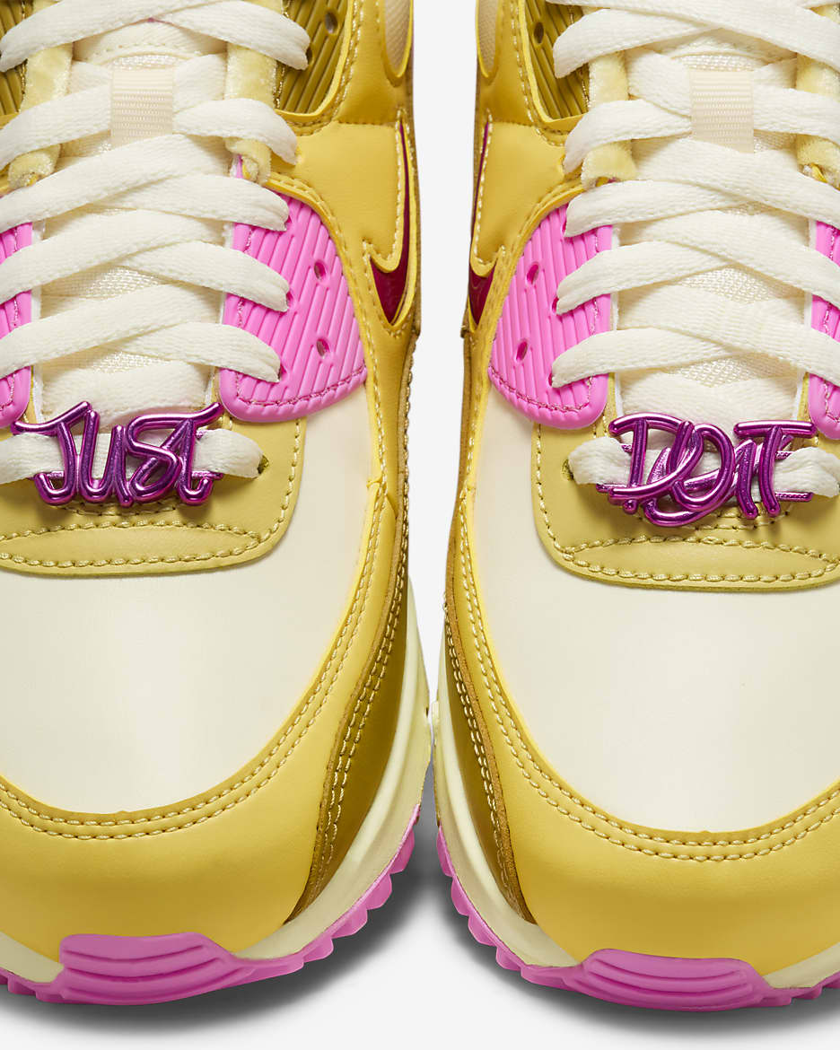 Nike air max 90 womens gold best sale